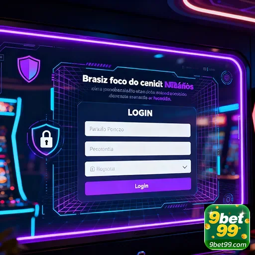 Tela de login do cassino 9bet99, com design atrativo e opções de acesso rápido.